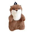 thumbnail image 4 of Plush Sea Otter Backpack, Modern, Soft, Durable, Shoulder Bag, Creative Animals, brown, 4 of 8