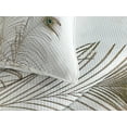 thumbnail image 3 of Ambesonne Peacock Quilted Coverlet 3 Pcs, Turquoise Minimalistic, Queen Size, Turquoise Brown, 3 of 4