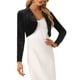 thumbnail image 1 of INSPIRE CHIC Cárdigan Corto de Terciopelo con Cuello de Solapa y Manga Larga Abierto para Mujeres 3XL Negro, 1 of 6