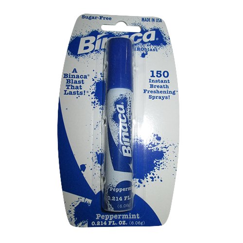 Binaca Fast Blast Breath Spray, Peppermint Flavor 0.2 Oz, 2 Pack