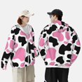 thumbnail image 4 of Fotbe Cow Spots Chaqueta con Protección Solar UPF 50+ para Hombre y Mujer, Camisa con Capucha y Bolsillos-Small, 4 of 7