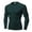 Dark Green, variant on SUYIDA Men's Tight Fitting Sports Top, Long Sleeve Running Training Tee, Fitness Gym Activewear Shirt
