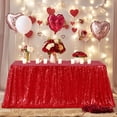 thumbnail image 1 of Mantel Poise3EHome Rojo con Lentejuelas 229x396 cm Rectangular, 1 of 7