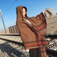 thumbnail image 4 of Women's Shawl Wrap Poncho Open Front Sweater Cardigan for Winter Vacation, 4 of 5