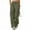 Army Green, variant on dGslk Women’s Wide Leg Cargo Pants High Waist Loose Fit Drawstring Trousers with Pockets Casual Streetwear for All Seasons Army Green L