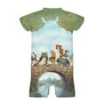 thumbnail image 6 of Winnie The Pooh Baby Boy Girl Short Sleeve Romper Clothing Set Print Cartoon Baby Summer One Piece Jumpsuit, 6 of 8