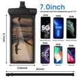 thumbnail image 6 of QUANFENG QF Waterproof Phone Pouch IPX8 Cellphone Dry Bag Underwater Beach Essentials for Water Sports, Travel- Black, 6 of 6