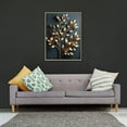 thumbnail image 2 of Large Modern Gold Ginkgo Biloba Leaf Wall Art Decor, Vintage Golden Record Artwork Grey Black Background Canvas Print Paintings for Living Room Bedroom Home Decoration  12*16inch, 2 of 4