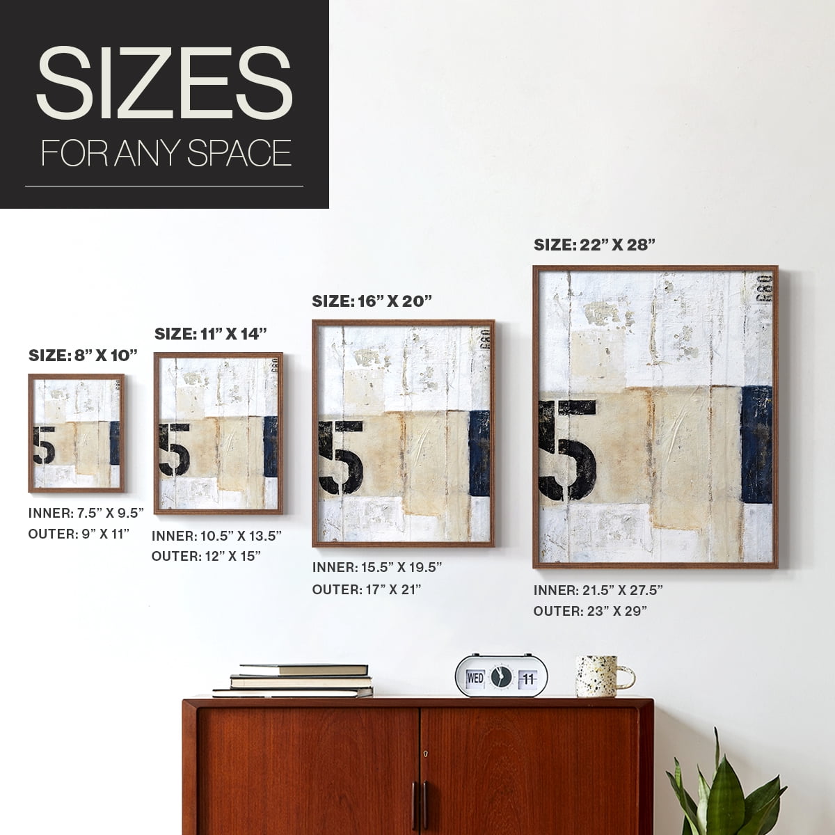 5th Row in Paper Solid Wood 8 x 10 Framed Print