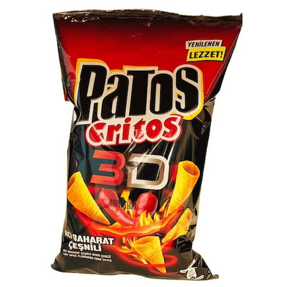 Patos Critos 3D Hot & Spicy Corn Snacks (Turkey) 115g