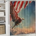 thumbnail image 6 of Orinice American Flag Bathroom Decor Set with Hooks, Colorful Luxurious Graphic Print Polyester Fabric Chic Modern Shower Curtain, Home Bathtubs Decoration 60x72, 6 of 7