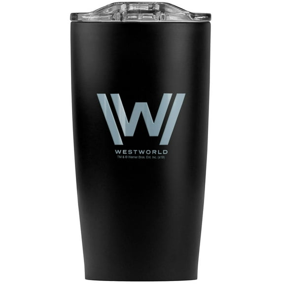 Westworld Logo Stainless Steel 20 oz Travel Tumbler, Vacuum Insulated & Double Wall with Leakproof Sliding Lid | Great for Coffee/Hot Drinks and Cold Beverages