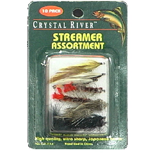 Crystal River Streamer Flies Fishing Lure, Assorted, 10pack