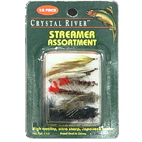 Crystal River Streamer Flies Fishing Lure, Assorted, 10pack Walmart