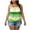 Green, variant on Karight Women Plus Size Tube Top Summer Striped Color Block Strapless Pleated Bandeau Shirt Sleeveless Off Shoulder Tunic Blouse