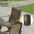 thumbnail image 4 of Mondawe Patio Swivel Dining Chairs Set of 4,Outdoor Chair with Textilene Mesh Fabric & High Back for All Weather Outdoor Lawn Garden Poolside Brown, 4 of 8