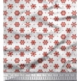 thumbnail image 1 of Soimoi Viscose Chiffon Fabric Dot & Snow Flakes Floral Printed Fabric 1 Yard 42 Inch Wide, 1 of 5