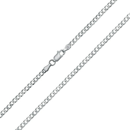 080Gauge 925 Sterling Silver Miami Cuban Curb Chain Necklace For Men For Women Made In Italy 16 18 20 24 (Best Authentic Cuban Restaurant Miami)