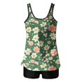 thumbnail image 4 of Maqroz Tankini Swimsuit for Women Floral Print Top with Shorts Two Piece Bathing Suit Modest Swimwear Beachwear Summer Vacation Pool Party Casual Swimming Costume, 4 of 4