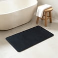 thumbnail image 6 of Zynviq Bathroom Rugs 35.9" X 16.9" Solid Color Bath Rugs Pvc Washable Absorbent Black Rectangular Small Rug for Bath, 6 of 6