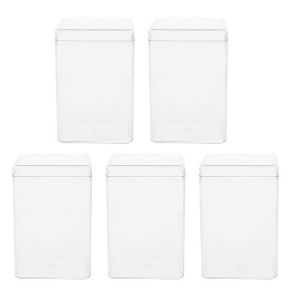 DRAFIDEEP 5Pcs Clear Figure Storage Box for Mini Action Figures and Dolls .7*2.6*2.6in