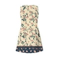 thumbnail image 5 of Jesvior Floral Sundresses for Women Sleeveless V Neck Loose A Line Tank Dress with Pockets Summer Casual Beach Dress Mini Vacation Swimsuit Coverup, 5 of 5