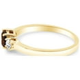 thumbnail image 3 of AFFY White & Champagne Natural Diamond Three Stone Fancy Ring in 14k Yellow Gold (0.75 cttw), 3 of 6