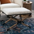 thumbnail image 3 of Linon Brewster Boho Backless Campaign Accent Stool, Black/White, 3 of 10