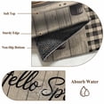 thumbnail image 6 of Spring Flower Round Area Rug 5Ft Washable Circle Rugs for Living Room Bedroom, Farmhouse Vintage Truck Black Plaid Wood Grain Non-Slip Carpet Floor Mats Indoor Outdoor Carpet Runner Home Decor, 6 of 8