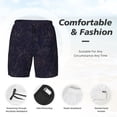 thumbnail image 5 of Lsque Mens Swim Trunks Copper-Gold Gloss Outline Flower1 Pattern - Bathing Suit Compression Liner - Beach Swim Shorts Swimwear - (S-3XL) - Stretch Quick Dry -XX-Large, 5 of 9
