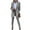 Gray, variant on Scyoekwg Blazer Sets Women 2 Piece Outfits Business Office Work Two Piece Sets Long Sleeve Coat Suit Pants 2 Casual Matching Outfits Two Piece Set Fashion Suit (Black,M)