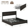 thumbnail image 2 of WhizMax King Size Bed Frame With Headboard,Industrial Platform Bed Frame With 4 Storage Drawers and Charge Station,Strong Metal Slats Support,No Box Spring Needed,Noise Free, Easy Installation, 2 of 9