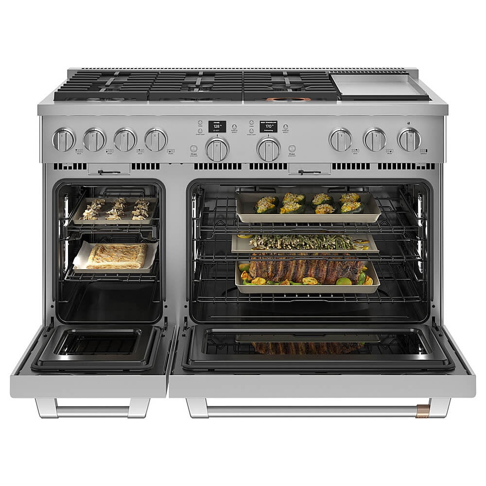 Café C2Y486P2TS1 8.25 Cu. Ft. Smart Stainless Double Oven Duel-Fuel Convection Range