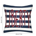 thumbnail image 3 of Qocolhg Independence Day Pillow Covers 18x18 inch, Red White and Blue Star Stripes American Flag Throw Pillows Patriotic Decor Memorial Day Pillowcase Outdoor Decorations Linen Cushion Case for Home, 3 of 6