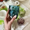 thumbnail image 3 of STP GOODS Mix Vintage Embossed Glasses Set of 6 pcs 8.1 fl oz (240 ml) Glass Drinking Glasses Glass Tumbler Set of 6 Vintage Water Glasses Glassware for Water Cocktail, Blue Green Burgundy, 3 of 8