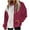 #083-Wine, variant on AUNVITO Women's Color-Block Fleece Hooded Sweatshirt Long Sleeve Drop Shoulder with Pockets Casual and Trendy Loose Fit Style