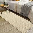 thumbnail image 2 of HOMERRY Runner Rug 2' x 6' Washable Modern Plaid Hallway Runner Carpet for Doorway Bedside, Yellow, 2 of 7