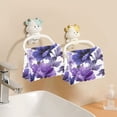thumbnail image 6 of Purple Flowers Dish Cloths Dish Towels Cleaning Cloths Quick Drying Reusable 11" x 11" Set of 6, 6 of 9