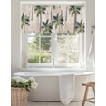 thumbnail image 5 of Green Tropical Coconut Tree Kitchen Valances for Windows Summer Beach Palm Tree Valance Curtains&nbsp; for Kitchen /Living Room/Bedroom/ Bathroom Decor, 54"x18 " ,Rod Pocket 1 Panel, Beige, 5 of 7