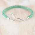 thumbnail image 3 of Zambian Emerald 3-3.5mm Rondelle Shape Faceted Cut Beads 7 inch Silver Plated Clasp Bracelet for men, women, unisex. Link Chain Stacking Bracelet.|LINK_06710, 3 of 4