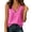 A1-Hot Pink344, variant on XIAONU Women Lace V Neck Tank Top Sleeveless Casual Daily Blouse