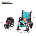 Magshion *FDA APPROVED* Lightweight Transport Wheelchair 250lbs Weight