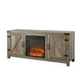 Woven Paths Modern Farmhouse Fireplace TV Stand for TVs up to 65", Grey