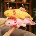 thumbnail image 2 of 45-80cm Kawaii Colorful Newt Plush Toy Stuffed Cute Axolotl Salamander Fuzzy Plush Fish Appeasing Long Pillow Cushion Kids Gift, 2 of 5