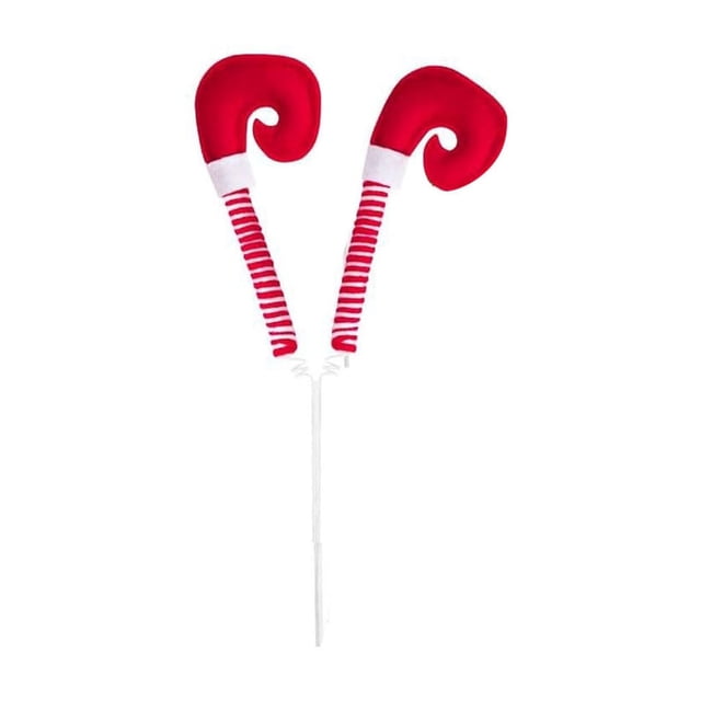 MTBLYS Christmas Sprigs Decor Curved Hook 1 Pc Set Boot Coil Spring Stakes Outdoor Holiday Ornament Tree Garden Display