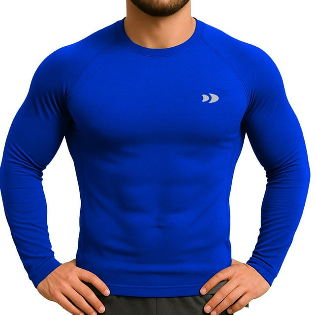 DI & DU Playera De Licra Deportiva Elastica Confort Manga Larga Gym