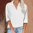 thumbnail image 2 of Tungbrin Women's Button up Shirts Long Sleeve Turn down Collar Lightweight Comfy Solid Color Tops 2025 Fall Trendy Clothes, 2 of 5