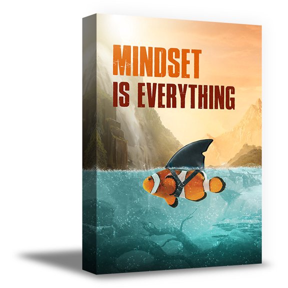 Awkward Styles Motivational Wall Art Inspirational Quotes Wall Art Motivational Wall Decor Inspirational Wall Art Mindset is Everything Fish Canvas Office Decor Inspirational Prints