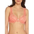 thumbnail image 2 of Maidenform Womens Modern Beauty Unlined Underwire Bra, 40D, Coral Punch, 2 of 3