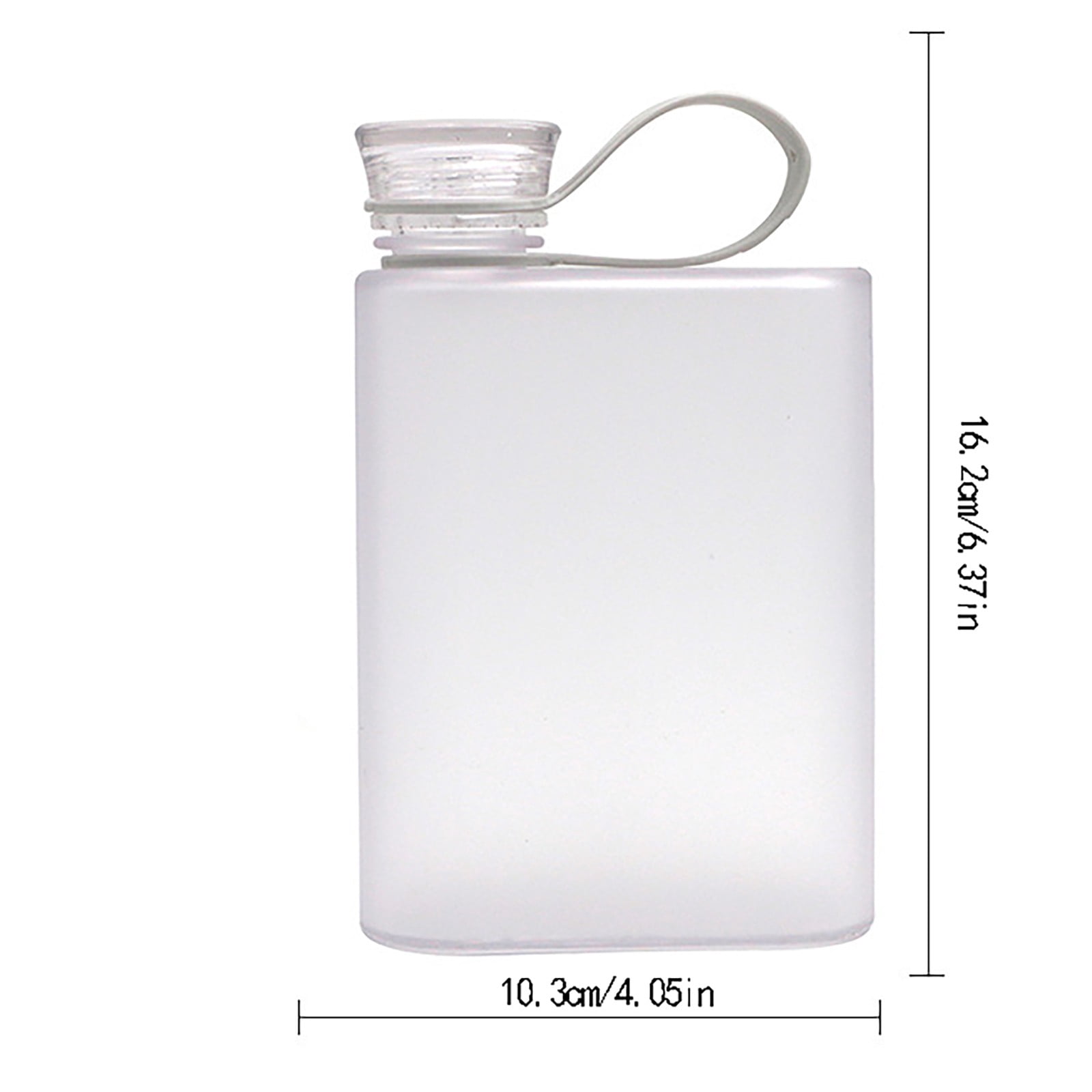 Gourde Plate Carrée 300ml/380ml - Bouteille D'eau Réutilisable Mince Pour Sac, Fitness, Voyage